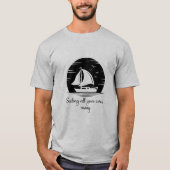 Inspirerend prijsopgave voor zeilboot met zeilboot t-shirt (Voorkant)