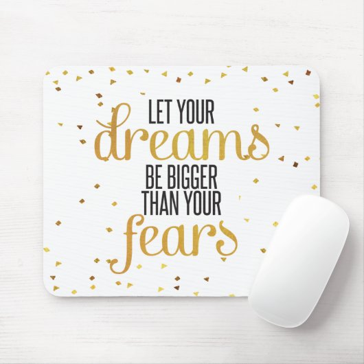 Inspirerend prijsopgave voor zwarte en gouddromen muismat (Met muis)