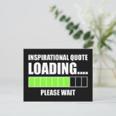 Inspirerend prijsopgave...Wacht even Briefkaart (Staand voorkant)