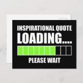 Inspirerend prijsopgave...Wacht even Briefkaart (Voorkant / Achterkant)