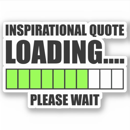 Inspirerend prijsopgave...Wacht even Sticker (Voorkant)