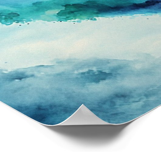 Inspirerend prijsopgave Waterverf Hart Poster (Hoek)