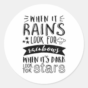 Inspirerend prijsopgave: zoek naar ster en regenbo ronde sticker