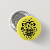 Inspirerend prijsopgave | Zonnebloem Ronde Button 3,2 Cm (Voorkant /achterkant)