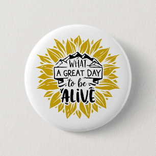 Inspirerend prijsopgave   Zonnebloem Ronde Button 5,7 Cm