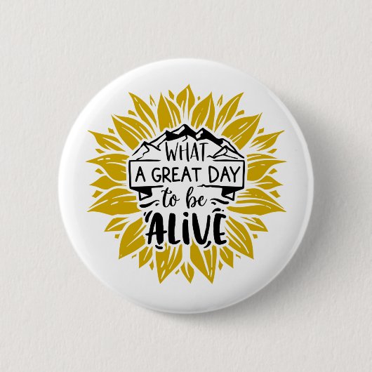 Inspirerend prijsopgave | Zonnebloem Ronde Button 5,7 Cm (Voorkant)