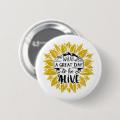 Inspirerend prijsopgave | Zonnebloem Ronde Button 5,7 Cm (Voorkant /achterkant)