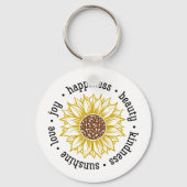Inspirerend prijsopgave | Zonnebloem Sleutelhanger (Voorkant)
