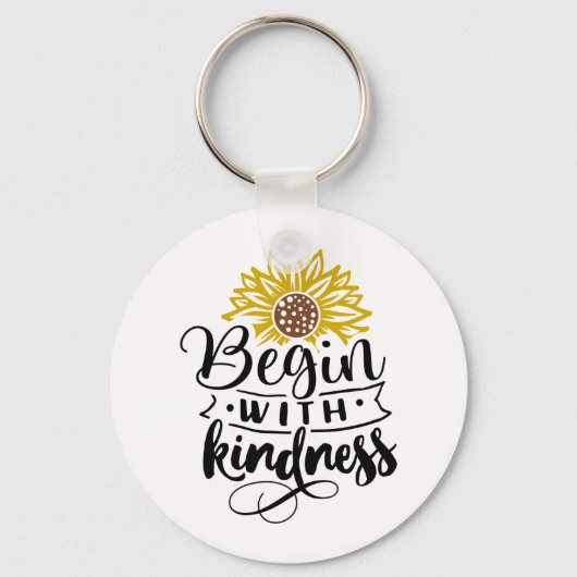 Inspirerend prijsopgave | Zonnebloem Sleutelhanger (Voorkant)