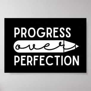 Inspirerend prijsvooruitgang over Perfectie Poster