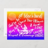 Inspirerend prijszetters bij nachtelijke postkaart (Voorkant / Achterkant)