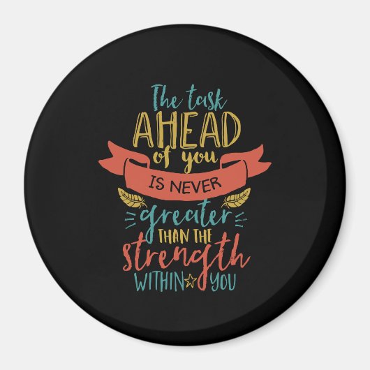 Inspirerend prijszettingskracht gelooft in uzelf magneet (Voorkant)