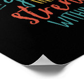 Inspirerend prijszettingskracht gelooft in uzelf poster (Hoek)