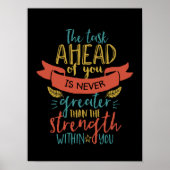 Inspirerend prijszettingskracht gelooft in uzelf poster (Voorkant)