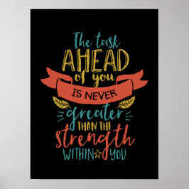 Inspirerend prijszettingskracht gelooft in uzelf poster