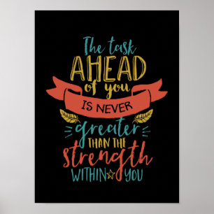 Inspirerend prijszettingskracht gelooft in uzelf poster