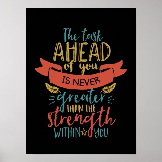 Inspirerend prijszettingskracht gelooft in uzelf poster (Voorkant)