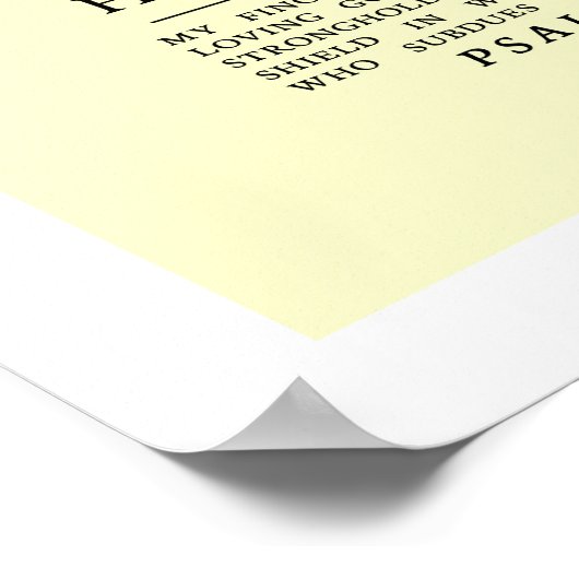 Inspirerend Psalm 144 Wall Art Poster (Hoek)