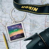 Inspirerend Psalm 19:1 Galaxy Sky Aangepaste Naam Sleutelhanger