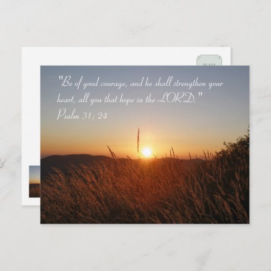 Inspirerend | Psalm 31:24 Briefkaart (Voorkant / Achterkant)