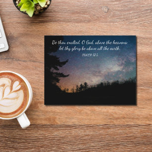 Inspirerend Psalm Night Sky Natuur Fotografie Briefkaart