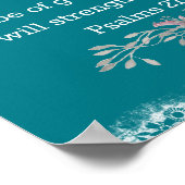 Inspirerend Psalms Verse: Wacht op de Heer Poster (Hoek)