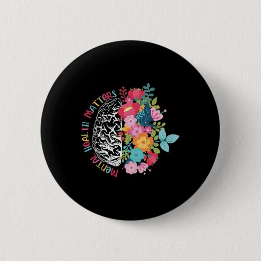 Inspirerend psychische problemen ronde button 5,7 cm (Voorkant)