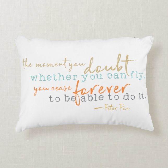 Inspirerend Quote Accent Pillow Storybook Quote Accent Kussen (Voorkant)