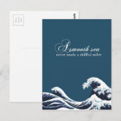 Inspirerend Quote Art Print "Een glad Zee" decor Briefkaart (Voorkant / Achterkant)