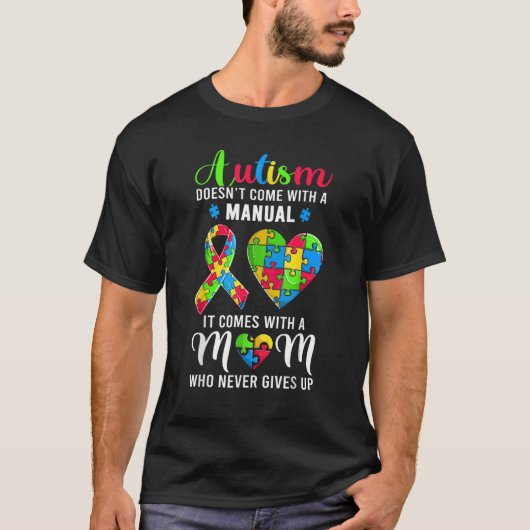 Inspirerend Quote Autism Mam Autism Awareness W T-shirt (Voorkant)