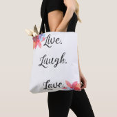 Inspirerend Quote Bag, Live Love Laugh Art Tote Bag (Dichtbij)