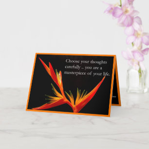 Inspirerend Quote Bird of Paradise Elegant Kaart