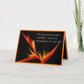 Inspirerend Quote Bird of Paradise Elegant Kaart (Voorkant)