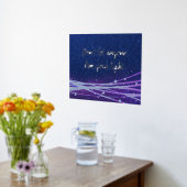 Inspirerend Quote Blauw & Paarse Folie Afdrukken (Laag (Keuken))