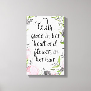 Inspirerend quote bloemendoek print
