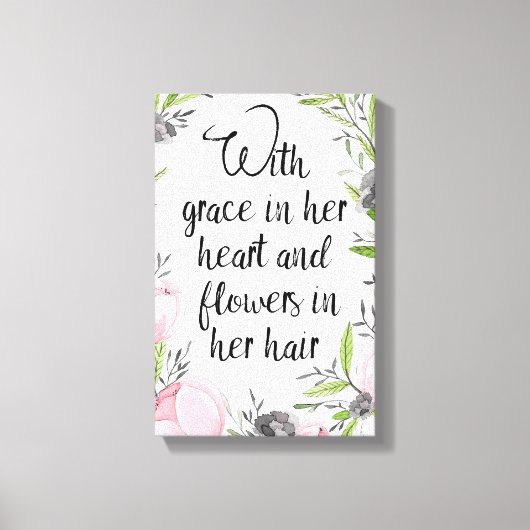 Inspirerend quote bloemendoek print (Voorkant)