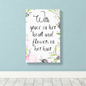 Inspirerend quote bloemendoek print (Insitu (Houten vloer))