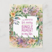 Inspirerend quote Bloemhouding van dankbaarheid Briefkaart (Voorkant)