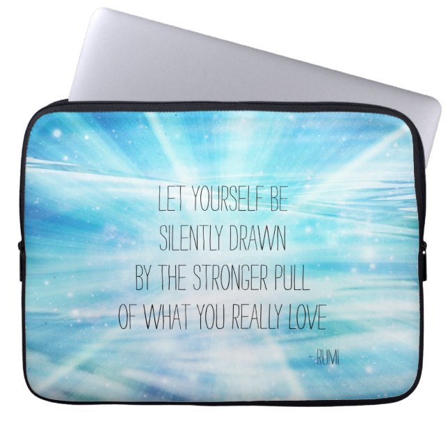Inspirerend Quote Blue Light Universe Laptop Sleeve (Voorkant)