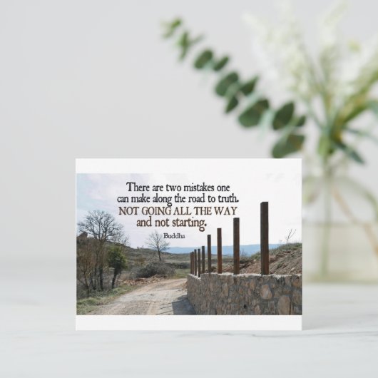 Inspirerend quote — Boeddha Briefkaart (Staand voorkant)