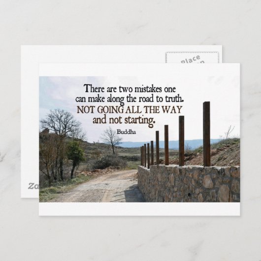 Inspirerend quote — Boeddha Briefkaart (Voorkant / Achterkant)