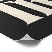 Inspirerend Quote Bold Zwart Retro Typografie Poster (Hoek)