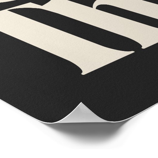 Inspirerend Quote Bold Zwart Retro Typografie Poster (Hoek)