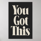 Inspirerend Quote Bold Zwart Retro Typografie Poster (Voorkant)