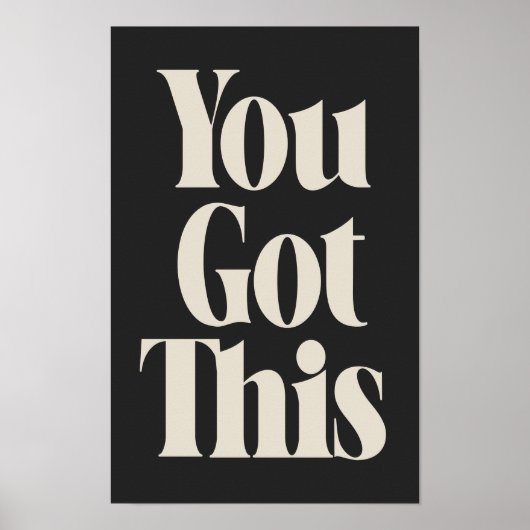 Inspirerend Quote Bold Zwart Retro Typografie Poster (Voorkant)