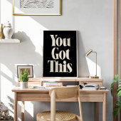 Inspirerend Quote Bold Zwart Retro Typografie Poster