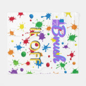 Inspirerend quote "Brush it off" kleurrijke verf Fleece Deken (Voorkant (Horizontaal))