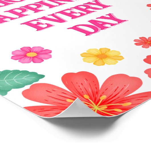 Inspirerend quote Creëer uw eigen bloem Poster (Hoek)