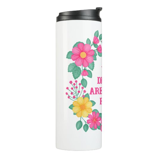 Inspirerend quote Creëer uw eigen bloem Thermosbeker (Gedraaid links)