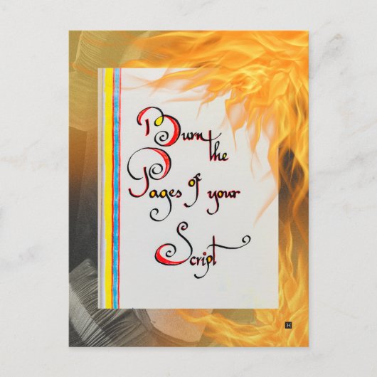 Inspirerend quote De pagina's van uw script brande Briefkaart (Voorkant)
